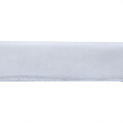 Лента бархатная нейлон, шир.12 мм, (упак. 45,7м), цв.01-белый - купить в Новокузнецке. Цена: 457.61 руб.