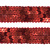Тесьма с пайетками 3, шир. 20 мм/уп. 25+/-1 м, цвет красный - купить в Новокузнецке. Цена: 778.19 руб.