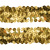 Тесьма с пайетками D16, шир. 30 мм/уп. 25+/-1 м, цвет золото - купить в Новокузнецке. Цена: 1 087.39 руб.