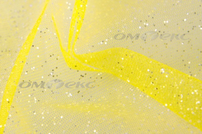 Сетка Глиттер, 40 гр/м2, шир.160см, цвет жёлтый - купить в Новокузнецке. Цена 163.01 руб.