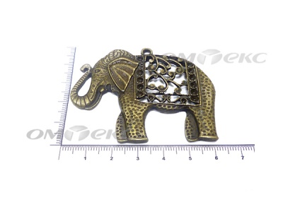 Декоративный элемент для творчества из металла "Слон"  - купить в Новокузнецке. Цена: 26.66 руб.