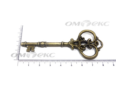 Декоративный элемент для творчества из металла "Ключ"8,5 см  - купить в Новокузнецке. Цена: 26.66 руб.