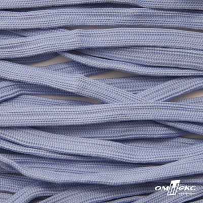 Шнур плетеный (плоский) d-12 мм, (уп.90+/-1м), 100% полиэстер, цв.259 - голубой - купить в Новокузнецке. Цена: 8.62 руб.