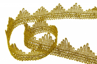 Тесьма металлизированная 8204, шир. 40 мм/уп. 13,7+/-1 м, цвет золото - купить в Новокузнецке. Цена: 420.42 руб.