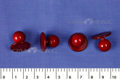Пуговица поварская "Пукля", 10 мм, цвет красный - купить в Новокузнецке. Цена: 2.28 руб.