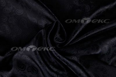 Ткань подкладочная жаккард Р14098, чёрный, 85 г/м2, шир. 150 см, 230T - купить в Новокузнецке. Цена 166.45 руб.