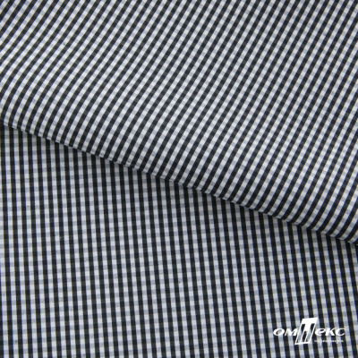 Ткань сорочечная Клетка Виши, 115 г/м2, 58% пэ,42% хл, шир.150 см, цв.6-черный, (арт.111) - купить в Новокузнецке. Цена 306.69 руб.
