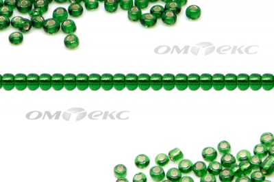 Бисер (SL) 11/0 ( упак.100 гр) цв.27В - зелёный - купить в Новокузнецке. Цена: 53.34 руб.