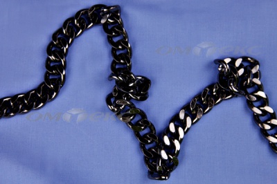 Цепь металл декоративная №9 (13,5*16,5) черная (10+/-1 м)  - купить в Новокузнецке. Цена: 808.92 руб.