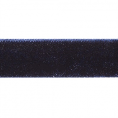 Лента бархатная нейлон, шир.12 мм, (упак. 45,7м), цв.180-т.синий - купить в Новокузнецке. Цена: 411.60 руб.