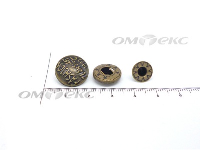 Кнопки металл 15 мм альфа антик с рис.№3  - купить в Новокузнецке. Цена: 2.90 руб.