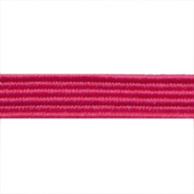 Резиновые нити с текстильным покрытием, шир. 6 мм ( упак.30 м/уп), цв.- 84-фуксия - купить в Новокузнецке. Цена: 155.22 руб.