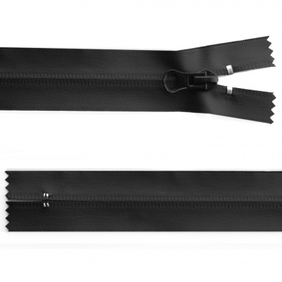 Молния водонепроницаемая PVC Т-7, 20 см, неразъемная, цвет чёрный - купить в Новокузнецке. Цена: 21.56 руб.