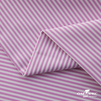 Ткань сорочечная Полоска Кенди, 115 г/м2, 58% пэ,42% хл, шир.150 см, цв.1-розовый, (арт.110) - купить в Новокузнецке. Цена 306.69 руб.
