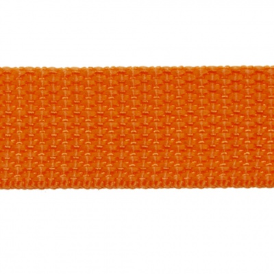 Стропа текстильная, шир. 25 мм (в нам. 50+/-1 ярд), цвет оранжевый - купить в Новокузнецке. Цена: 409.94 руб.