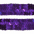 Тесьма с пайетками 12, шир. 20 мм/уп. 25+/-1 м, цвет фиолет - купить в Новокузнецке. Цена: 778.19 руб.