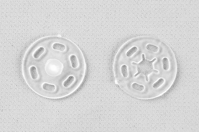 Кнопки пришивные пластиковые 15 мм, блистер 24шт, цв.-прозрачные - купить в Новокузнецке. Цена: 68.79 руб.