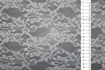 Кружевное полотно стрейч XD-2, 100 гр/м2, шир.150см, цвет белый - купить в Новокузнецке. Цена 2 022.22 руб.