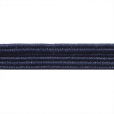 Резиновые нити с текстильным покрытием, шир. 6 мм ( упак.30 м/уп), цв.- 117-т.синий - купить в Новокузнецке. Цена: 152.05 руб.