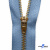 Молнии джинсовые металл т-5, 18 см латунь (YG), цв.-деним (231) - купить в Новокузнецке. Цена: 22.80 руб.