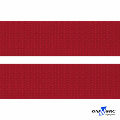 Красный- цв.171 -Текстильная лента-стропа 550 гр/м2 ,100% пэ шир.25 мм (боб.50+/-1 м) - купить в Новокузнецке. Цена: 405.80 руб.