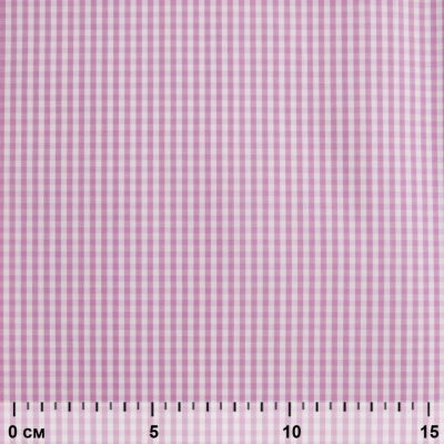 Ткань сорочечная Клетка Виши, 115 г/м2, 58% пэ,42% хл, шир.150 см, цв.1-розовый, (арт.111) - купить в Новокузнецке. Цена 306.69 руб.