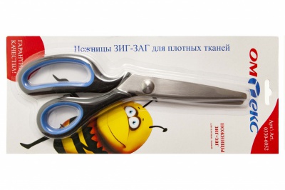 Ножницы арт.0330-6052 "ЗИГ-ЗАГ" 5 мм, для плотных тканей , 9"/ 229 мм - купить в Новокузнецке. Цена: 733.08 руб.