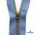 Молнии джинсовые металл т-4, 18 см латунь (YG), цв.-деним (231) - купить в Новокузнецке. Цена: 21.57 руб.