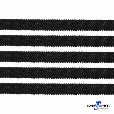Лента эластичная вязанная (резинка) 4 мм (200+/-1 м) 400 гр/м2 черная бобина "ОМТЕКС" - купить в Новокузнецке. Цена: 1.78 руб.