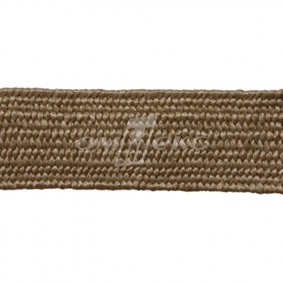 Тесьма отделочная полипропиленовая плетеная эластичная #2, шир. 40мм, цв.- соломенный - купить в Новокузнецке. Цена: 50.99 руб.
