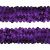 Тесьма с пайетками 12, шир. 30 мм/уп. 25+/-1 м, цвет фиолет - купить в Новокузнецке. Цена: 1 098.48 руб.