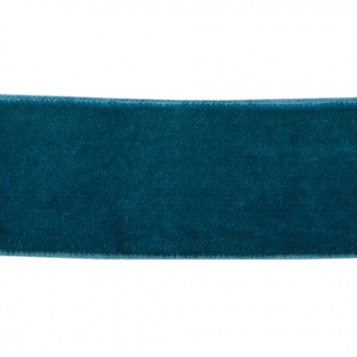 Лента бархатная нейлон, шир.25 мм, (упак. 45,7м), цв.65-изумруд - купить в Новокузнецке. Цена: 981.09 руб.