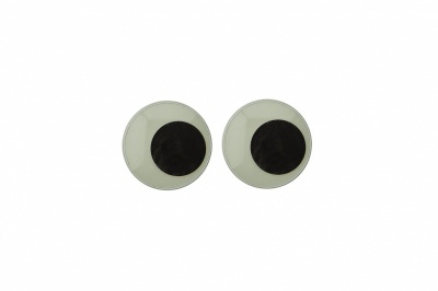 Глазки для игрушек, круглые, с бегающими зрачками, 8 мм/упак.100+/-2 шт, цв. -черно-белые - купить в Новокузнецке. Цена: 28.86 руб.