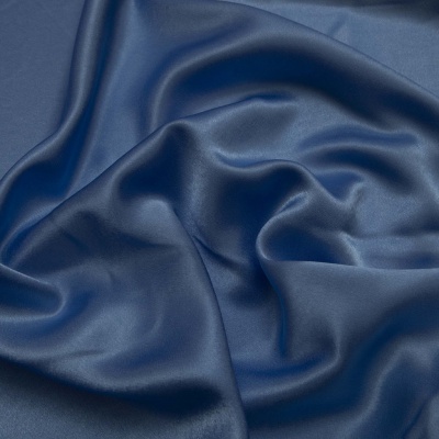 Поли креп-сатин 16-4132, 125 (+/-5) гр/м2, шир.150см, цвет голубой - купить в Новокузнецке. Цена 155.57 руб.