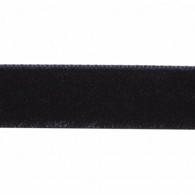 Лента бархатная нейлон, шир.12 мм, (упак. 45,7м), цв.03-черный - купить в Новокузнецке. Цена: 448.27 руб.
