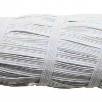 Резинка продежка С-67, шир. 7 мм (20 шт/10 м), цвет белый - купить в Новокузнецке. Цена: 1 296.24 руб.
