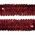 Тесьма с пайетками 3, шир. 30 мм/уп. 25+/-1 м, цвет красный - купить в Новокузнецке. Цена: 1 087.39 руб.