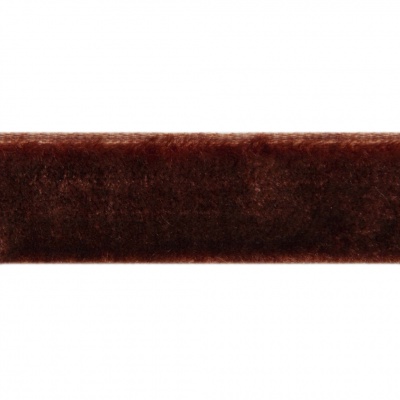 Лента бархатная нейлон, шир.12 мм, (упак. 45,7м), цв.120-шоколад - купить в Новокузнецке. Цена: 392 руб.