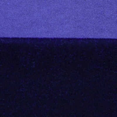 Бархат стрейч №14, 240 гр/м2, шир.160 см, (2,6 м/кг), цвет т.синий - купить в Новокузнецке. Цена 748.44 руб.